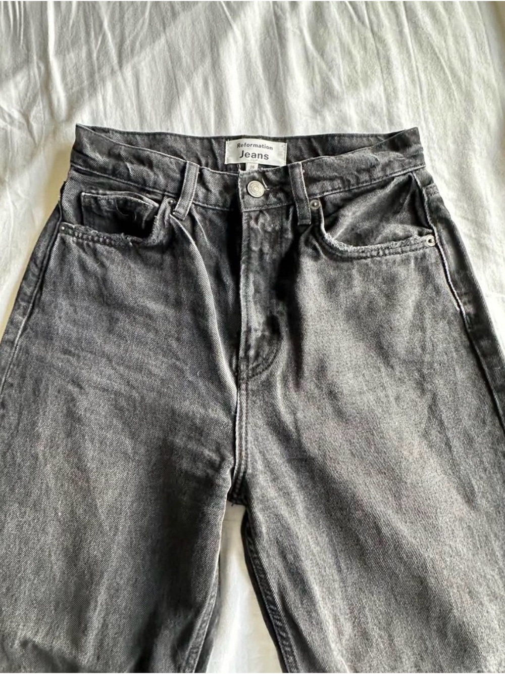 Reformation Straight Leg Women’s Jeans in Washed Black